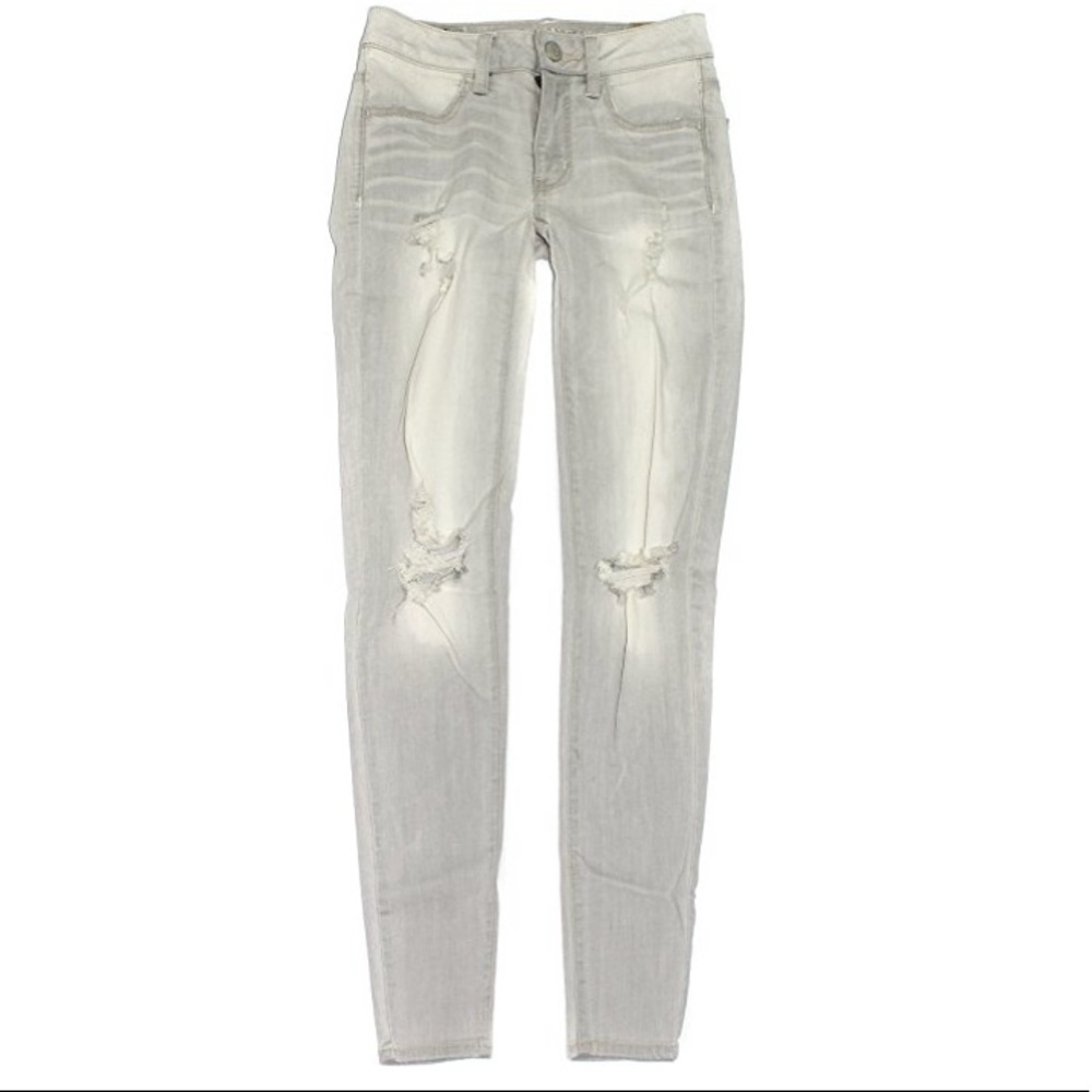 AE Grey mid rise jeggings